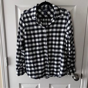 Lands End | Black and White Flannel